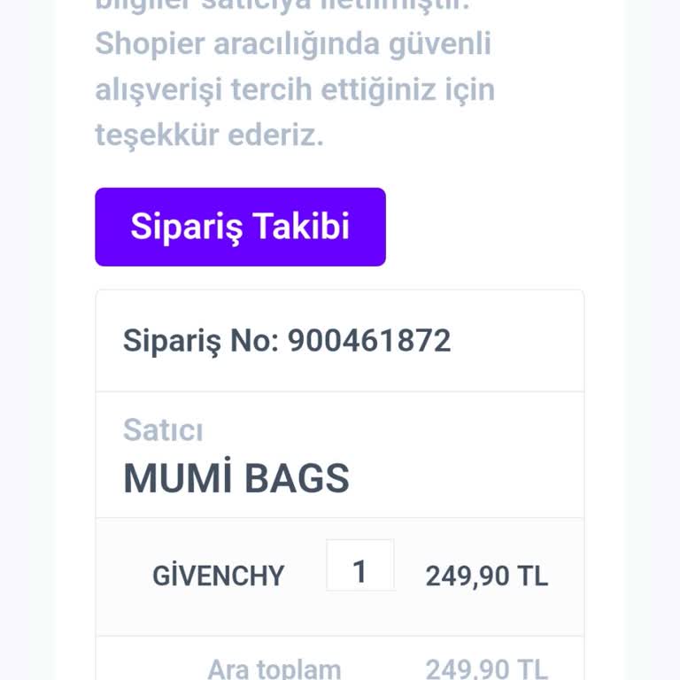 Shopierden Alınan Givenchy Çantam Gönderilmedi Ücret İadesi De Yapılmadı