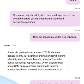 OnWin2440da Bonusum Tanımlanmadı Müşteri Hizmetlerinden Çözüm Alamıyorum