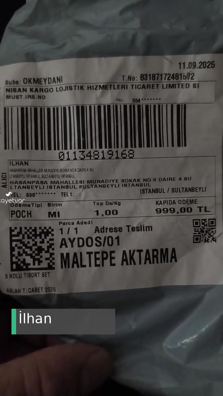Nisan Kargo Lojistik Hizmetleri Alakasız Ürün Geldi! videonun kapak resmi