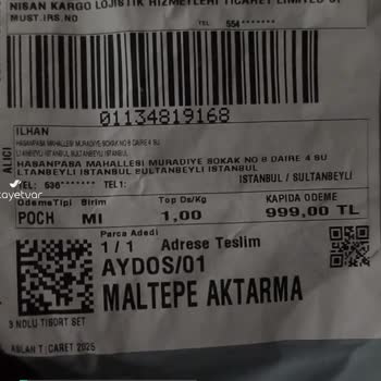 Nisan Kargo Lojistik Hizmetleri Alakasız Ürün Geldi!