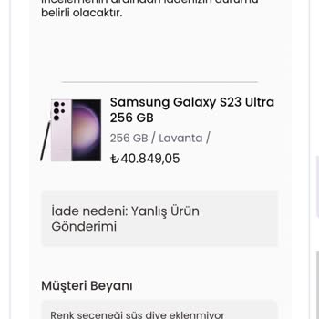 Yanlış Renk Ve Kullanılmış Ürün Gönderimi, Geciken İade Süreci