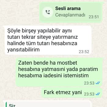 Mostbet Yatırdığım 1997 TL Hesabıma Geçmedi, Mağduriyetim Giderilmiyor