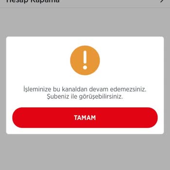 KMH Hesabımı Mobil Uygulama Üzerinden Kapatamıyorum