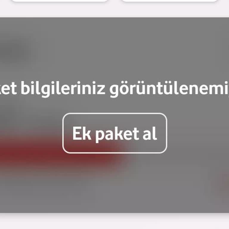 Vodafone Yanımda Uygulamasında Kalan Kullanım Haklarım Görüntülenemiyor, Sorunum Çözülmüyor