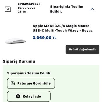 Satın Aldığım Magic Mouse Apple Sisteminde Tanınmıyor, Garantiye Alınmıyor!