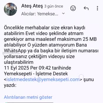 Yemeksepeti Sorunu Asla Anlamıyor!