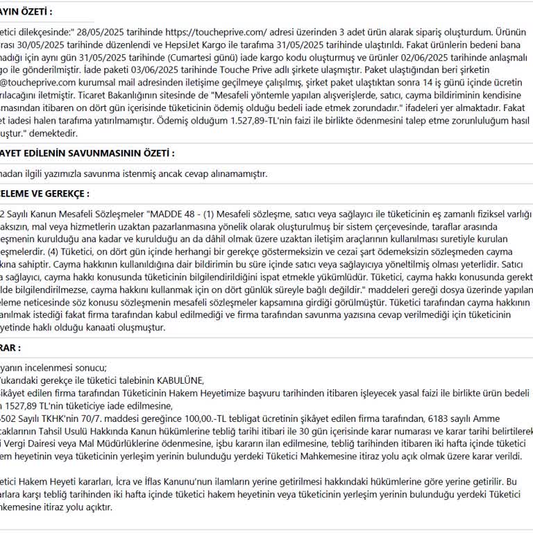 İade Ücreti Aylardır Ödenmiyor, Mağduriyetim Giderilmiyor