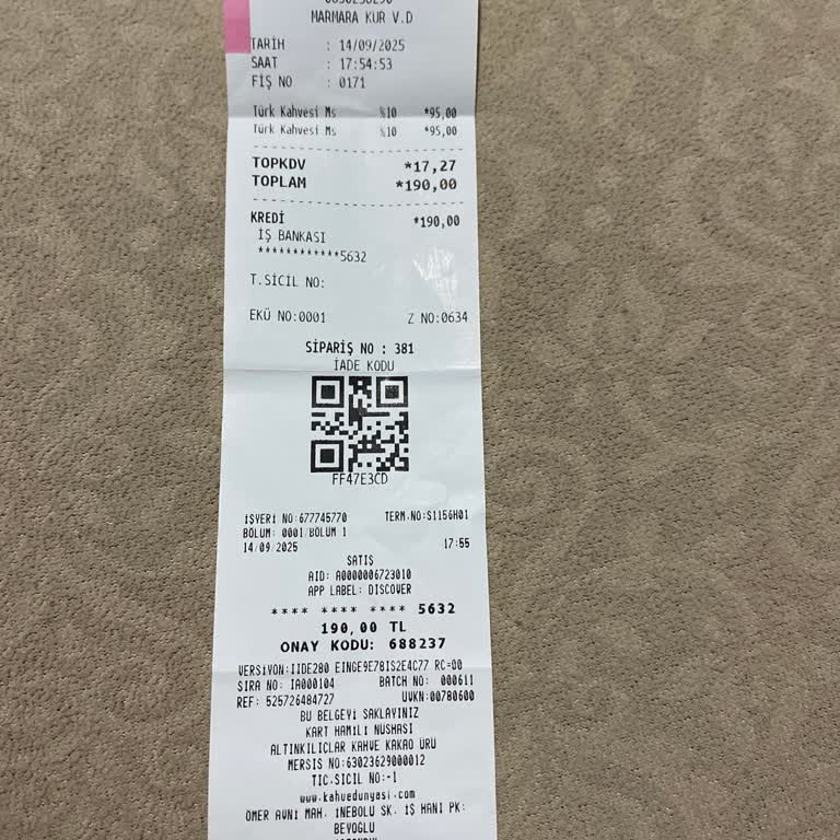 Kahve Dünyası Bursa Şubesinde Ödeme Ve Servis Sorunları Müşteri Memnuniyetsizliği