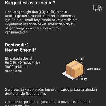 Gardrops Uygulamasında Haksız Desi Aşım Ücreti Ve Ödeme Sorunu
