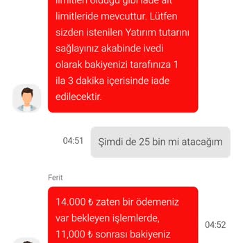Yatırdığım Para İade Edilmedi, Hesabım Aktif Edilmedi