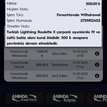 Çekim Talebim Haksız Gerekçeyle İptal Edildi, Bakiyem Silindi