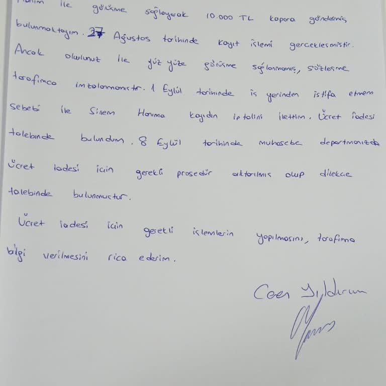 Kayıt Öncesi Alınan Kaporanın İadesi Yapılmıyor