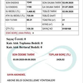 Su Faturasında İki Aylık Tüketim Bedeliyle Anormal Artış Ve Müşteri Hizmetlerine Ulaşamama