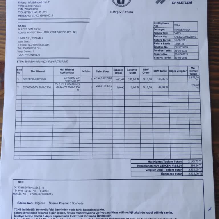 Garanti Süresi Devam Eden Vestel TV İçin Haksız Ücret Talebi Ve Destek Sorunu