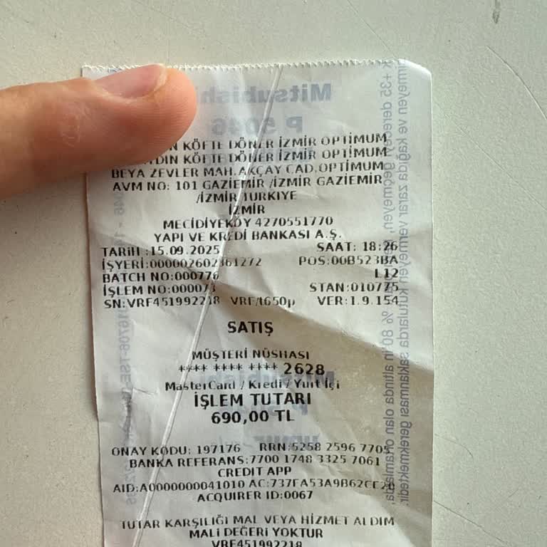 Günaydın Döner'de Yetersiz Ürün Ve Kaba Davranış Sonrası İade Talebi