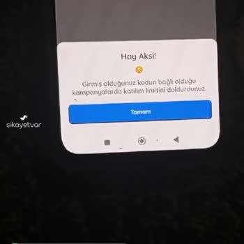 Kazandırio Limit Dolu Uyarısı!