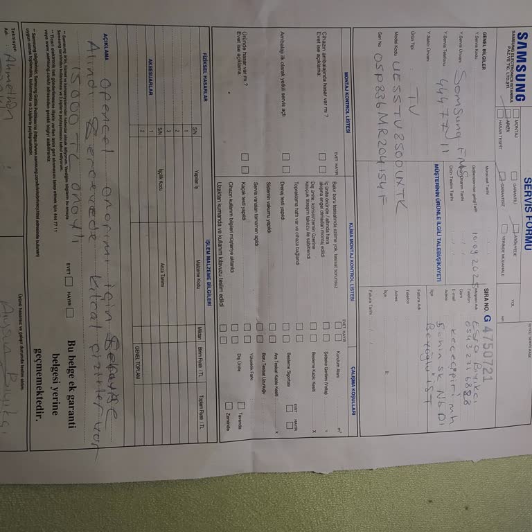 Onarımdan Sonra Tekrarlayan TV Arızası Ve Ek Servis Ücreti Talebi