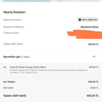 Maydonoz Döner Soğuk Ve Bayat Dürüm, Yetersiz Müşteri Hizmeti