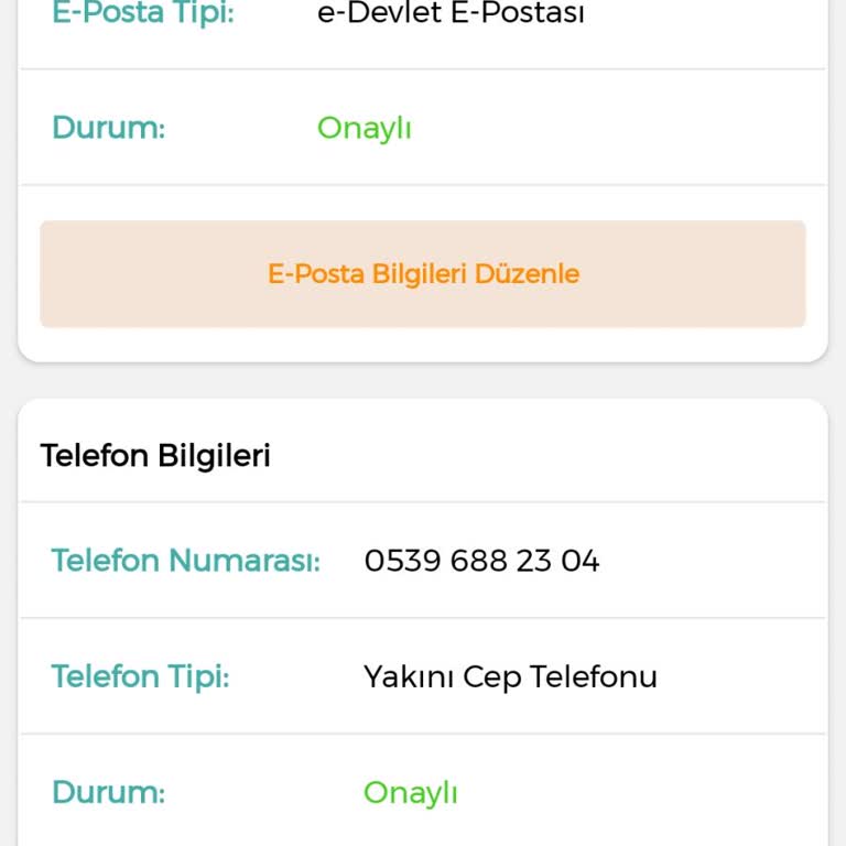 Kişisel Bilgilerimin Yanlış E-Posta Adresine Gönderilmesi Ve Güvenlik Endişesi