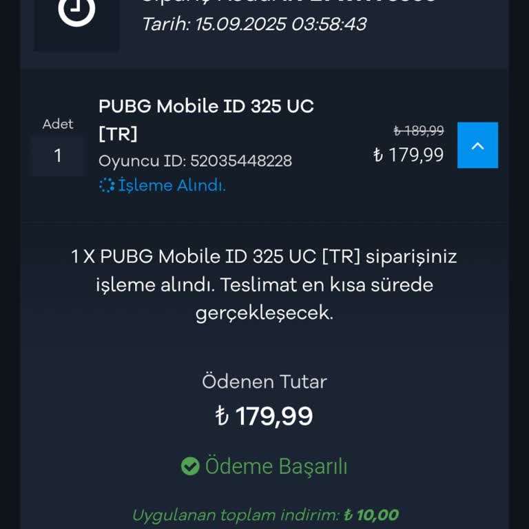 I Face Missing 325 UC in PUBG Mobile After Paying ₺179.99