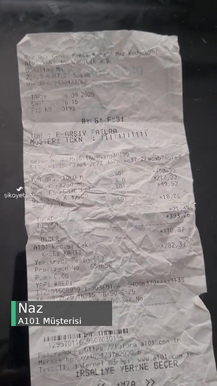 A101 İndirimsiz Ürünün İndirimli Gösterilmesi! videonun kapak resmi