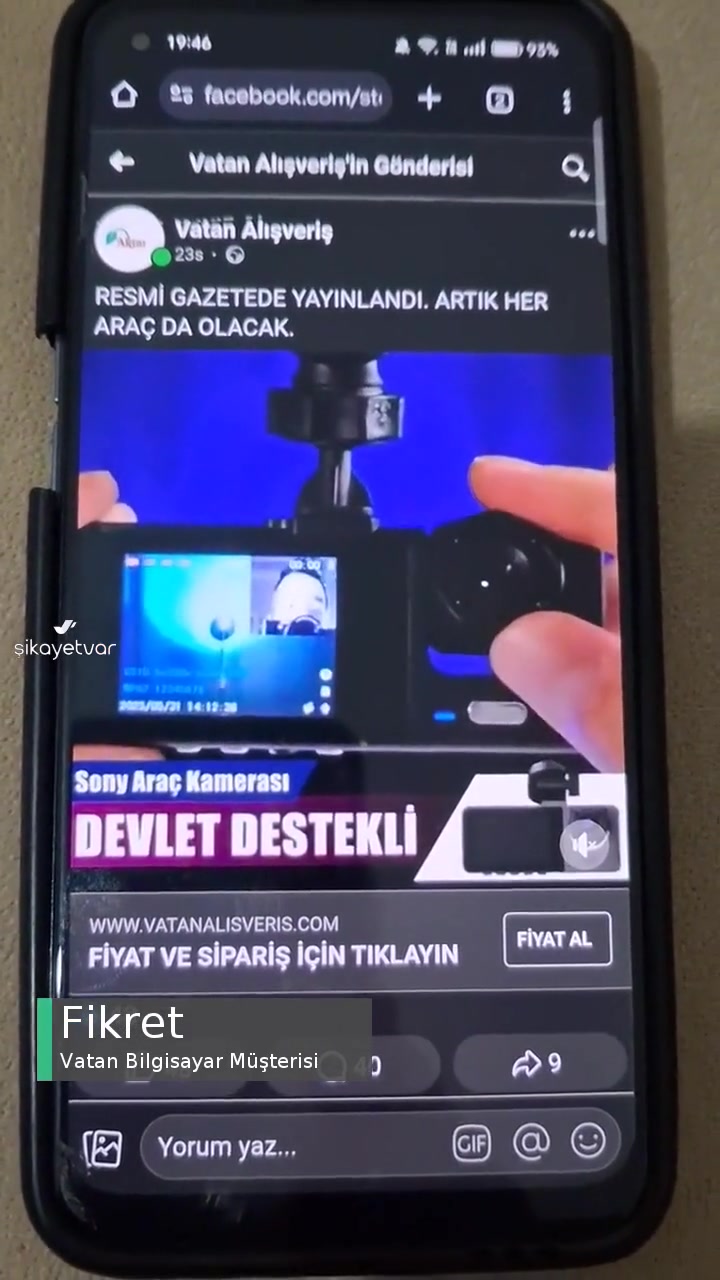 Vatan Bilgisayar Sony Araç Kamerası Farklı Geldi! videonun kapak resmi