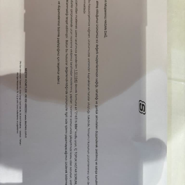 Skechers Ayakkabıda Yırtılma Ve Kullanıcı Hatası Gerekçesiyle Değişim Reddi