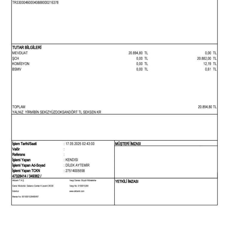 Akbank Hesabımdan Yatırdığım 500 USD İşlem Sonrası Hesabım Kapandı, Param İade Edilmiyor