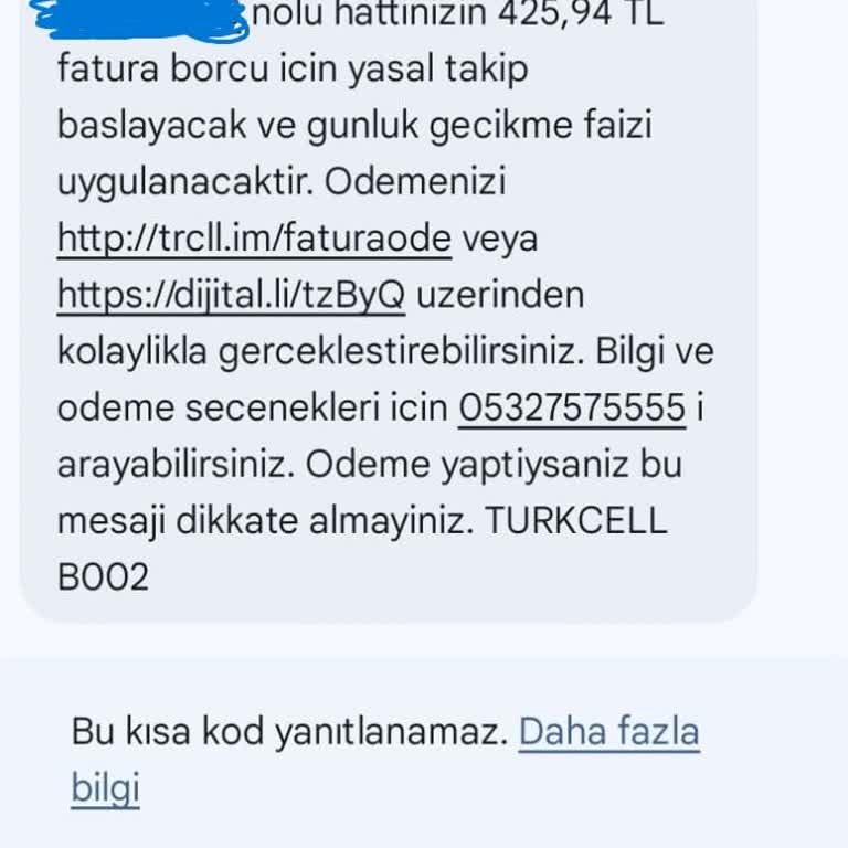 Kısa Süreli Faturalı Dönem İçin Yüksek Ücret Şoku