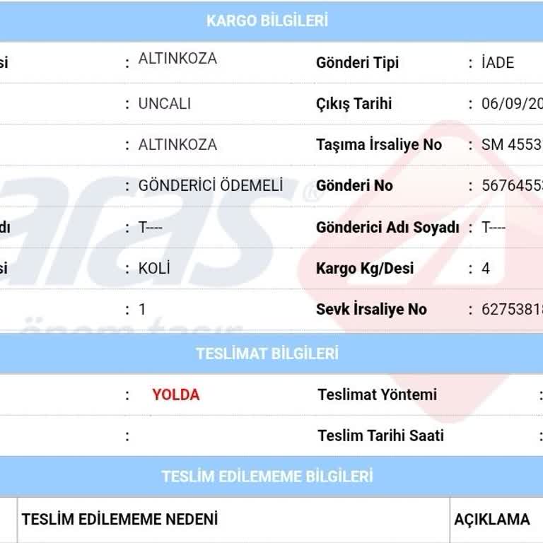 Aras Kargo Teslimat Gecikmesi Ve Bilgilendirme Eksikliği