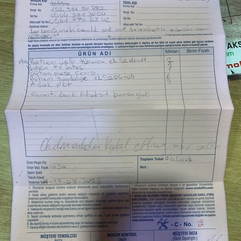 Modalife'dan Satın Alınan Ürünün Teslimatında Sürekli Gecikme Ve Bilgilendirme Eksikliği