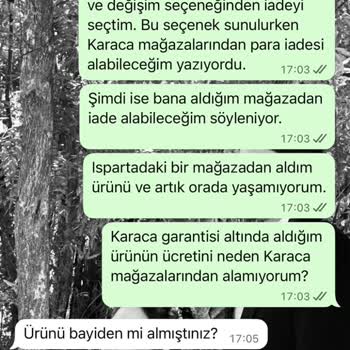 Karaca İade Sürecinde Mağaza Kısıtlaması Nedeniyle Mağduriyet Yaşıyorum
