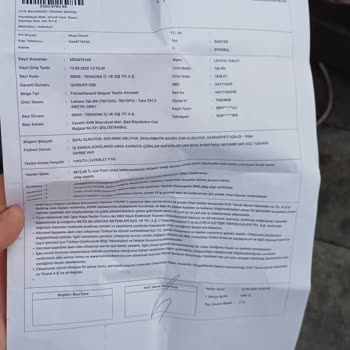 Garantili Tabletim Onarılmadan İade Edildi Ve Haksız Ücret Talep Edildi