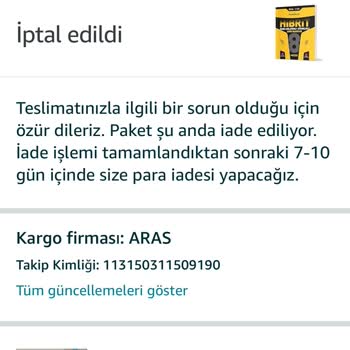 Prime Üyeliğe Rağmen Siparişlerim Keyfi Olarak İptal Edildi