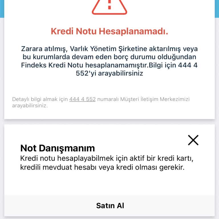 Findeks Uygulamasında Kredi Notuma Erişemiyorum