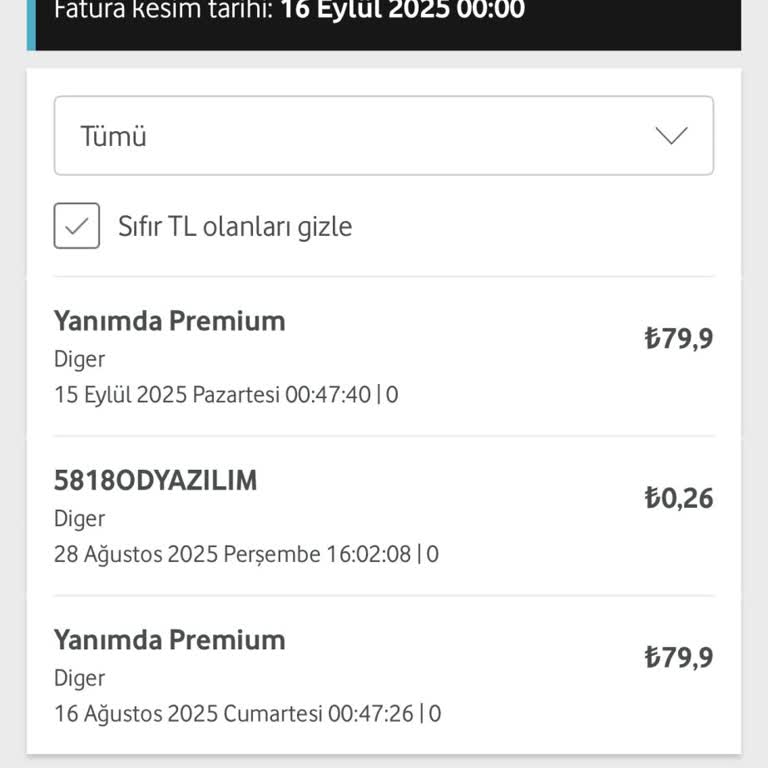 Vodafone Yanımda Premium Üyelik Bedeli İki Kez Çekildi Çözüm Sunulmuyor
