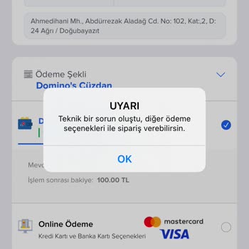 Domino’s Cüzdan Bakiyemle Sipariş Veremiyorum, Müşteri Hizmetleri Dönüş Yapmıyor