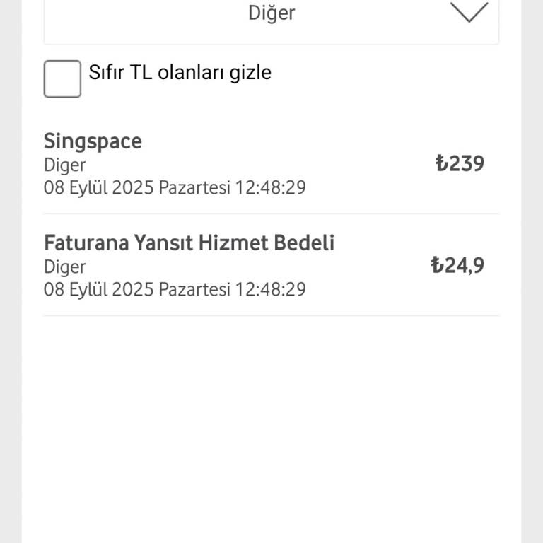 Vodafone Onayım Olmadan Singspace Aboneliği ve Faturama 239 TL Yansıtıldı