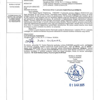 Kasko Hasar Sürecinde Parça Değişimi Ve İletişim Sorunu