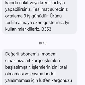 Bana Ait Olmayan 5G Modem Siparişi Ve Türk Telekom Adına Yapılan Şüpheli Arama