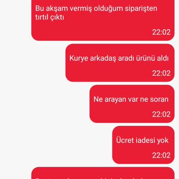 Siparişimden Tırtıl Çıktı, Ücret İadesi Ve Geri Dönüş Yapılmadı