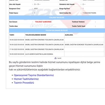 Adresim Dağıtım Dışı Göstermeyin, Kargomu Teslim Edin!