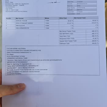 Teslim Edilmediği Halde Teslim Edilmiş Gösterilen Yüksek Değerli Kargo Hakkında Bilgi Ve İade Talebi