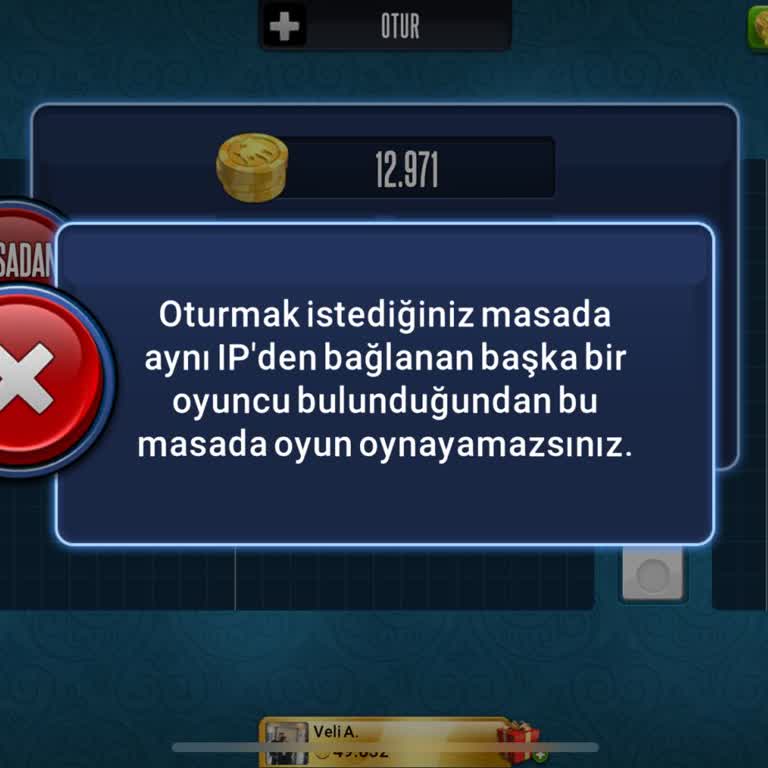 101 Okey Plus IP Kısıtlaması Nedeniyle Eşimle Oyun Oynayamıyorum