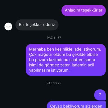 Hızlı Kargo Ve Kolay İade Vaadi Yerine Getirilmedi, Ücret İadesi Yapılmıyor