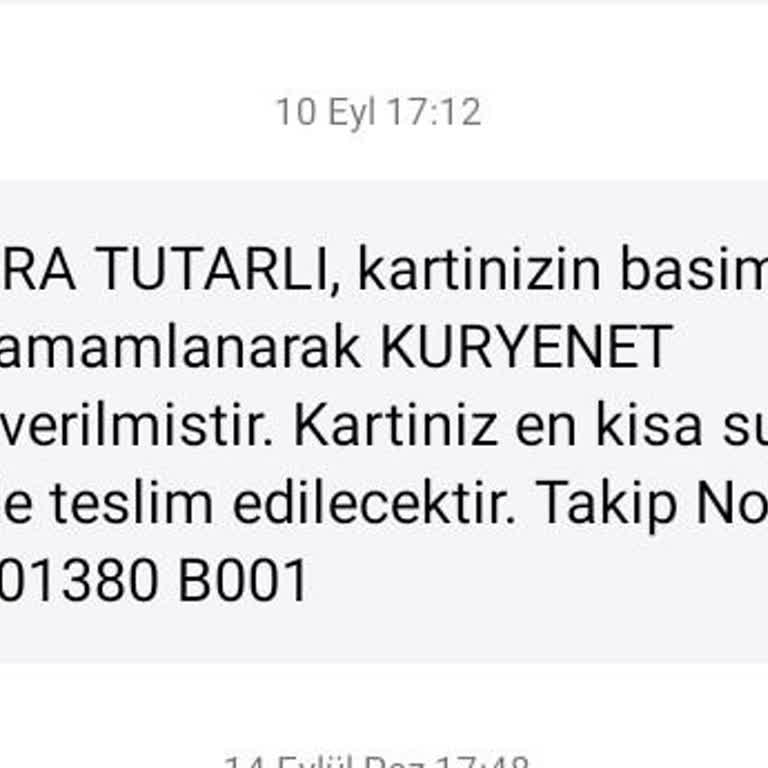 Kuryenet Tarafından Ziraat Kartım Teslim Edilmedi, Şubeye De Ulaşamıyorum