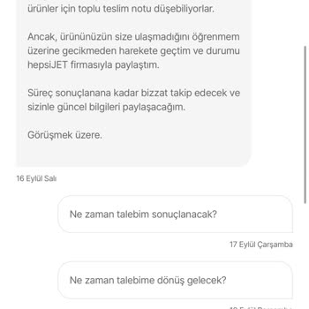 Teslim Edilmeden 'Teslim Edildi' Denilen Sipariş Ve Yetersiz Müşteri Hizmeti Mağduriyeti