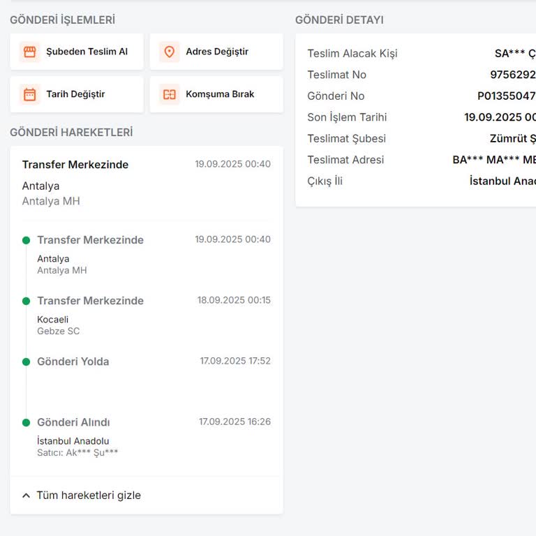 Siparişim Yanlış Şehre Gönderildi Teslimat Gecikti