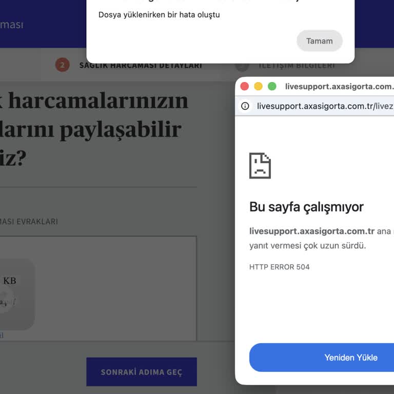 Axa Sigorta'nın Online Evrak Yükleme Sorunu Ve Destek Eksikliği
