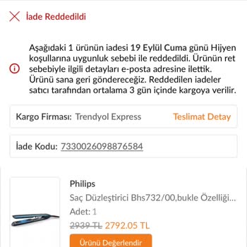 Kullanılmış Ürün Gönderildi, İade Talebim Red Edildi Ve Sorunum Çözülmedi